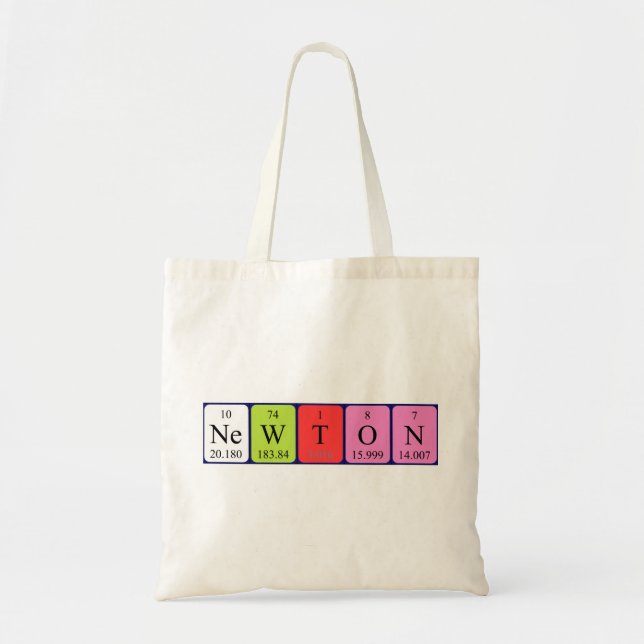 Sac fourre-tout de nom de table périodique Newton (Devant)