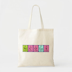 Sac fourre-tout de nom de table périodique Nicola