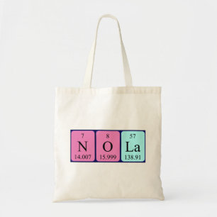 Sac fourre-tout de nom de table périodique Nola