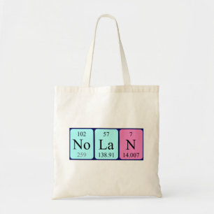 Sac fourre-tout de nom de table périodique Nolan