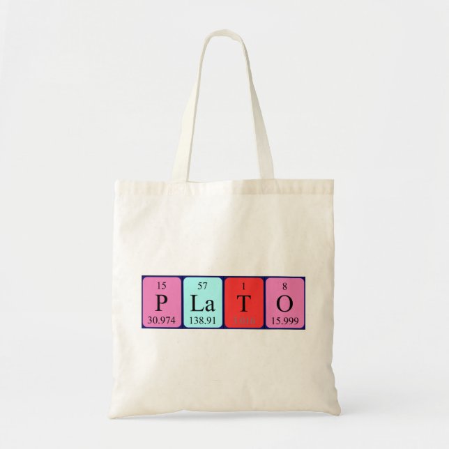 Sac fourre-tout de nom de table périodique Plato (Devant)