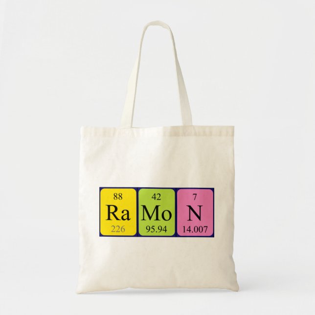 Sac fourre-tout de nom de table périodique Ramon (Devant)