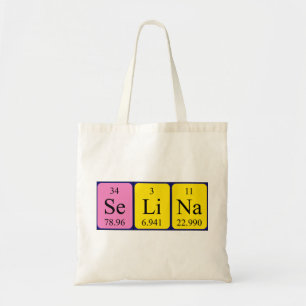 Sac fourre-tout de nom de table périodique Selina