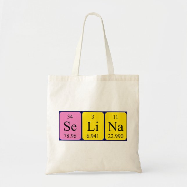 Sac fourre-tout de nom de table périodique Selina (Devant)