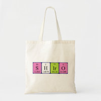 Sac fourre-tout de nom de table périodique Shiro
