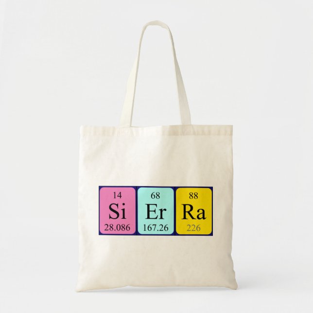 Sac fourre-tout de nom de table périodique Sierra (Devant)