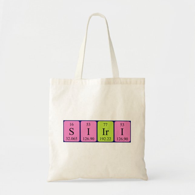 Sac fourre-tout de nom de table périodique Siiri (Devant)