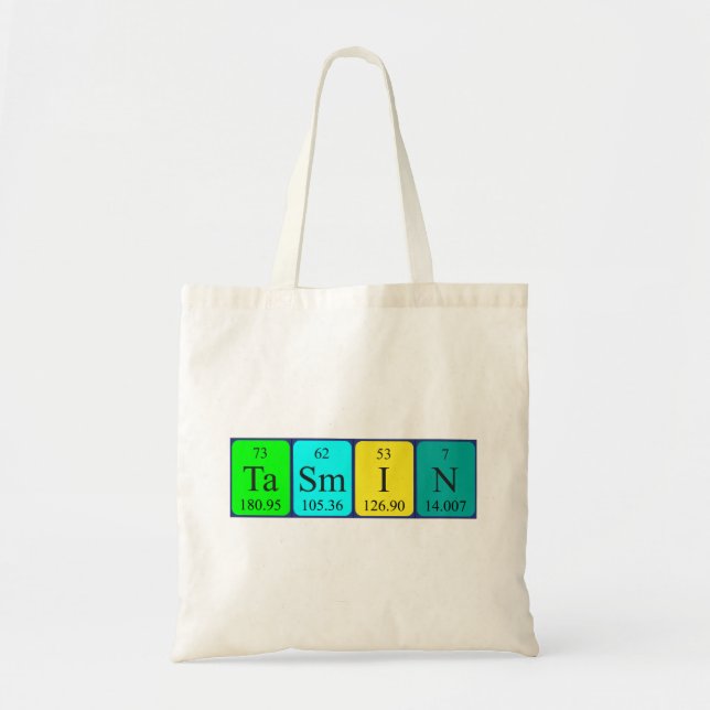 Sac fourre-tout de nom de table périodique Tasmin (Devant)