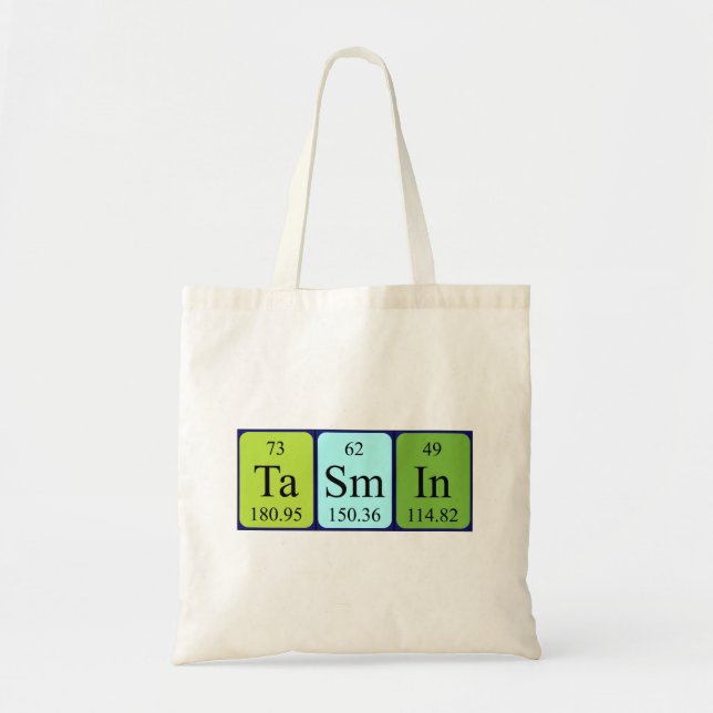 Sac fourre-tout de nom de table périodique Tasmin (Devant)