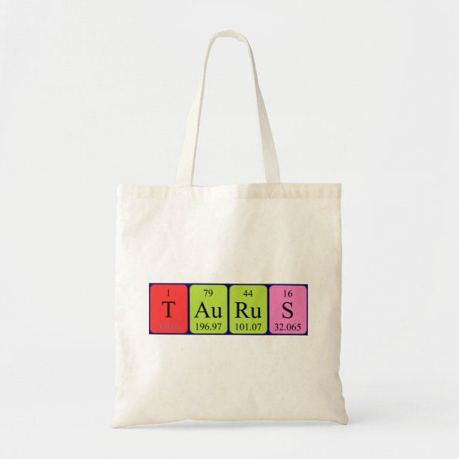 Sac fourre-tout de nom de table périodique Taurus (Devant)