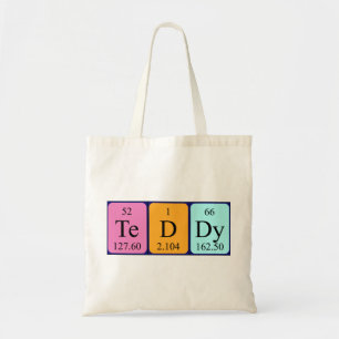 Sac fourre-tout de nom de table périodique Teddy