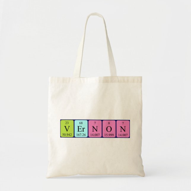 Sac fourre-tout de nom de table périodique Vernon (Devant)