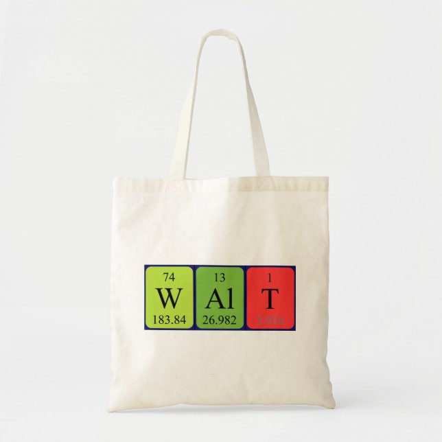 Sac fourre-tout de nom de table périodique Walt (Devant)