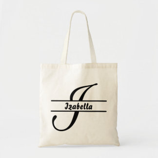 sac fourre-tout de nom personnalisé, lettre person