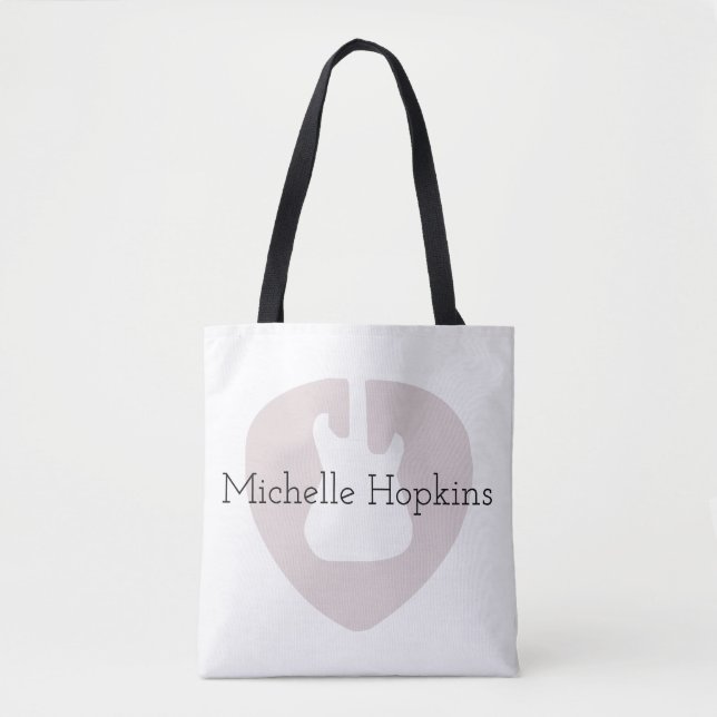 sac fourre-tout de notes de musique graphique noir (Devant)