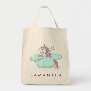 Sac fourre-tout de nuage d'arc-en-ciel unicorne pe