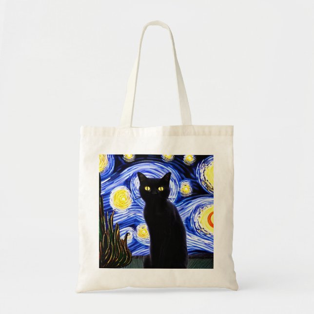 Sac fourre-tout de nuit Starry Cat (Devant)