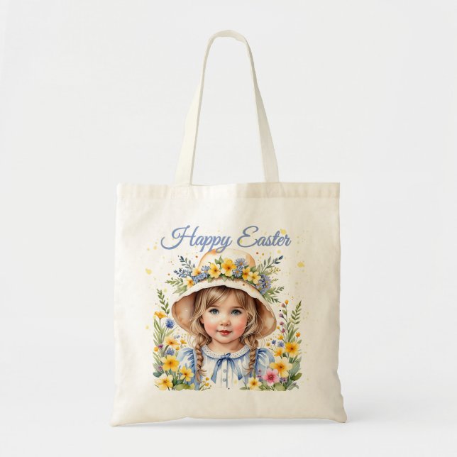Sac fourre-tout de Pâques pour petite fille (Devant)