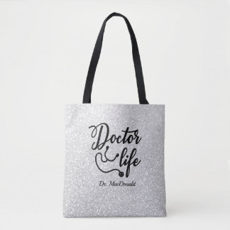 Sac fourre-tout de Parties scintillant en gris de 