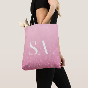 Sac fourre-tout de Parties scintillant rose avec i