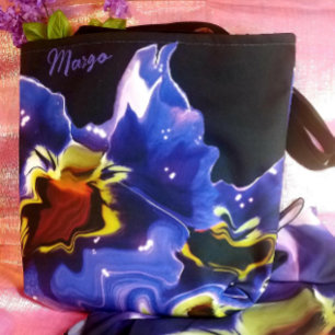 Sac fourre-tout de passion violet et jaune