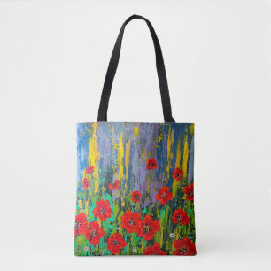 Sac fourre-tout de pavots Art Abstrait