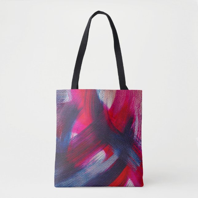 sac fourre-tout de peinture acrylique Abstrait et  (Devant)