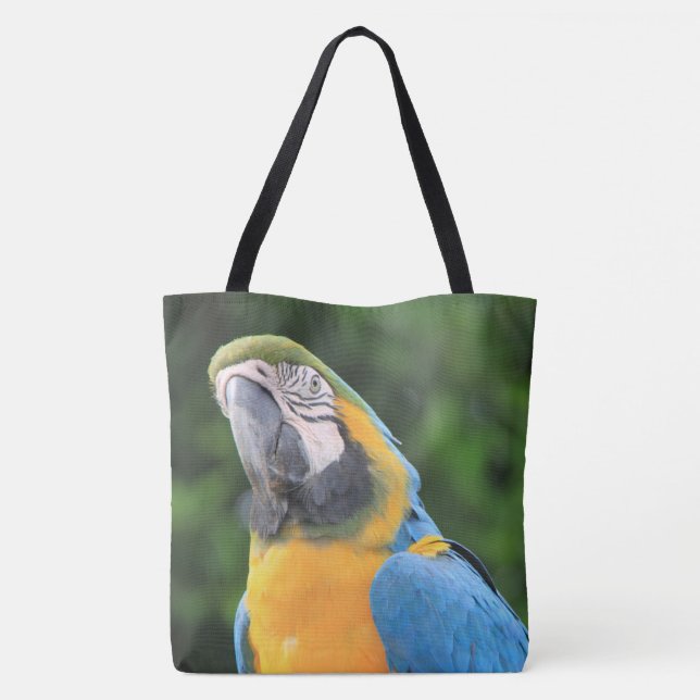 Sac fourre-tout de perroquet bleu (Dos)