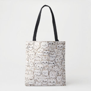 Sac fourre-tout de personne de chat