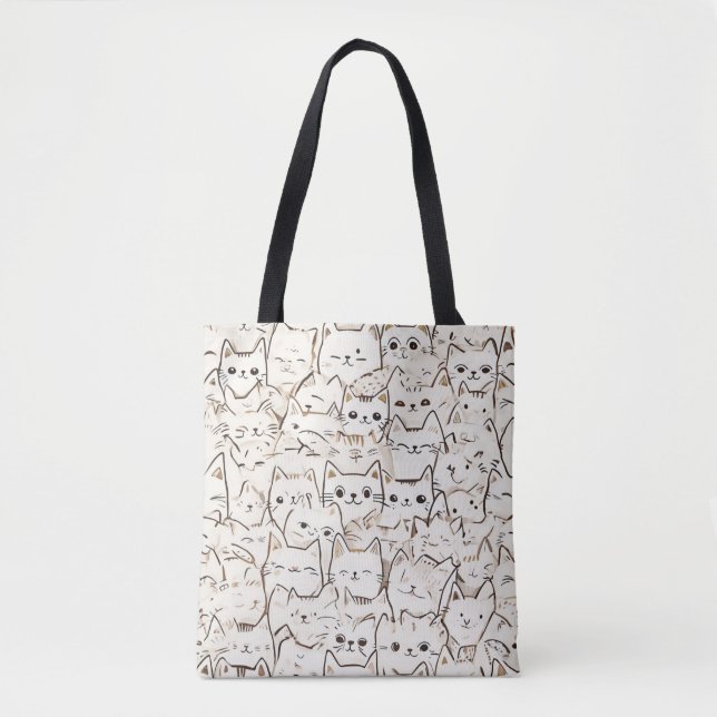Sac fourre-tout de personne de chat (Devant)