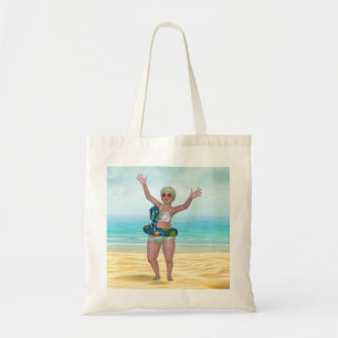 Sac fourre-tout de plage avec Belle baignade amusa