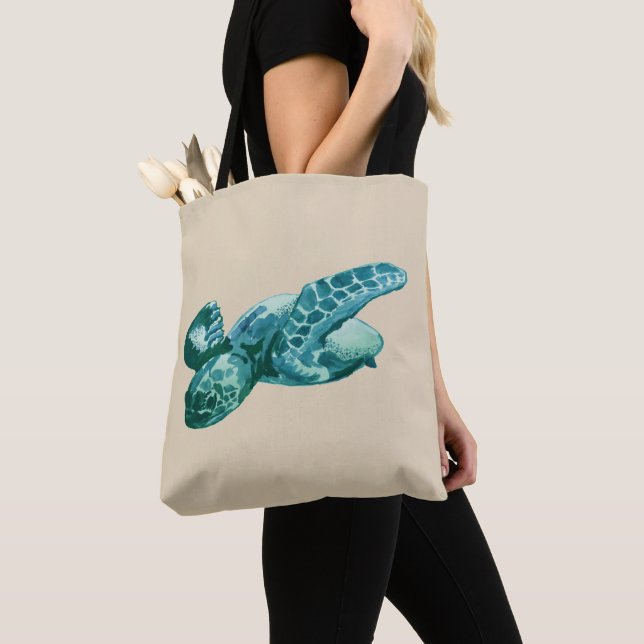Sac fourre-tout de plage de Sea Turtle Lover (De près)