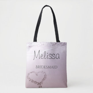 Sac fourre-tout de plage personnalisé Bridesmaid