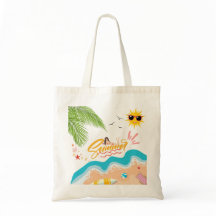Sac fourre-tout de plage tropical mignon pour femm