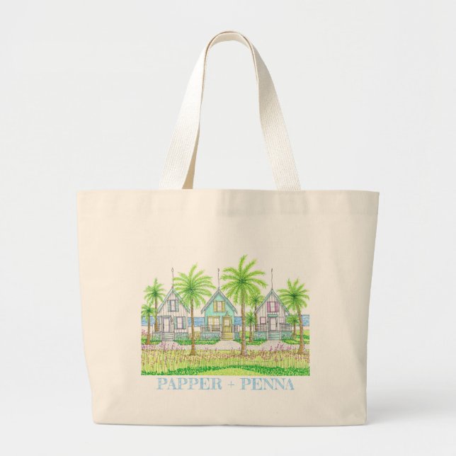 Sac fourre-tout de plage tropicale (Devant)