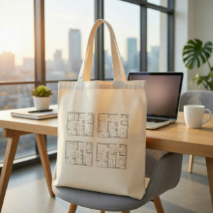 Sac fourre-tout de plans d'architecte