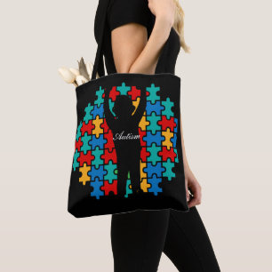 sac fourre-tout de puzzle sensibilisation sur l'au