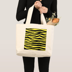 Sac fourre-tout de rayures de zèbre jaune