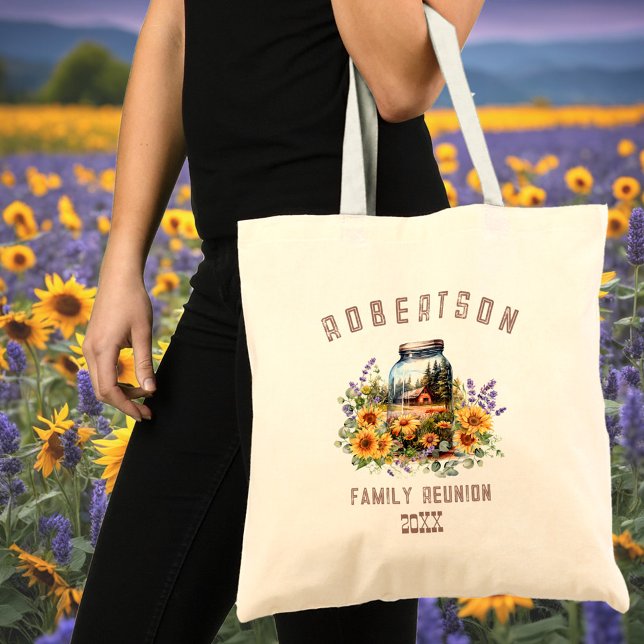 Sac fourre-tout de réunion de la famille Sunflower (Sunflowers Forest Family Reunion Tote Bag)