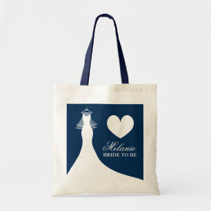 Sac fourre-tout de robe bleu mariage de la marine