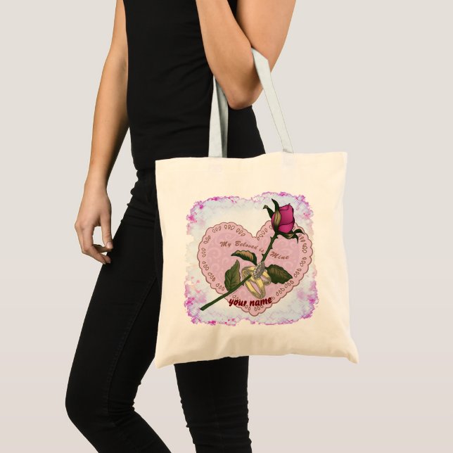Sac fourre-tout de Rose de mine bien-aimé (Devant (produit))