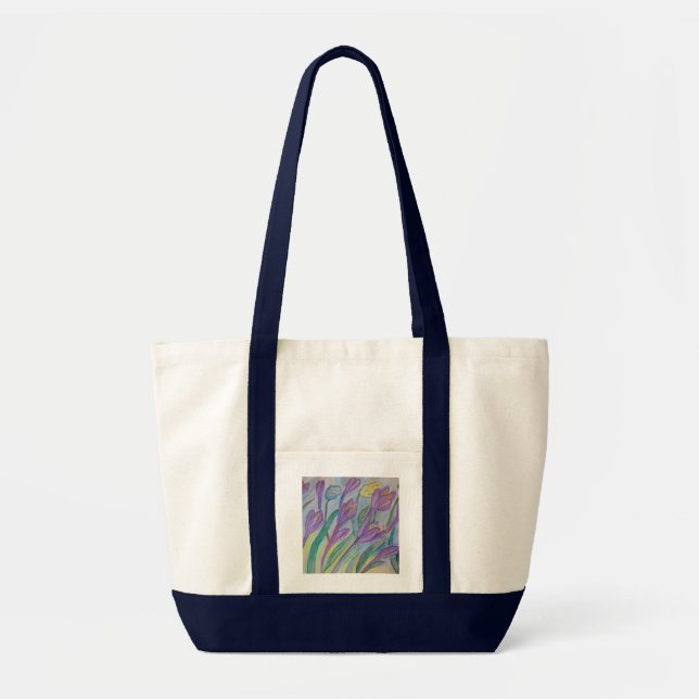Sac fourre-tout de sangle de crocus de printemps A (Devant)
