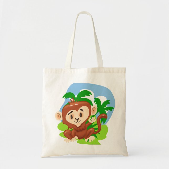 Sac fourre-tout de Singe Cartoon (Devant)