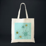 Sac fourre-tout de Starbursts Bleu Oeuf de Robin<br><div class="desc">Le motif de Sac fourre-tout de Starbursts de Robin's Oeuf Blue Iconic Atomic Starbursts comporte des étoiles atomiques emblématiques. C'est vrai ! L’ancienne école, arrière - plan de couleur bleu oeuf de robin avec des taches d’or, est la toile de fond idéale pour les cercles turquoise, apaisants et vert poire...</div>