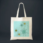 Sac fourre-tout de Starbursts Bleu Oeuf de Robin<br><div class="desc">Le motif de Sac fourre-tout de Starbursts de Robin's Oeuf Blue Iconic Atomic Starbursts comporte des étoiles atomiques emblématiques. C'est vrai ! L’ancienne école, arrière - plan de couleur bleu oeuf de robin avec des taches d’or, est la toile de fond idéale pour les cercles turquoise, apaisants et vert poire...</div>