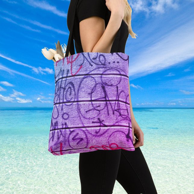 Sac fourre-tout de style graffiti urbain néon (Créateur téléchargé)