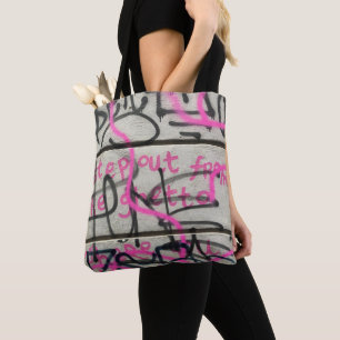 Sac fourre-tout de style Graffiti urbain rose et g