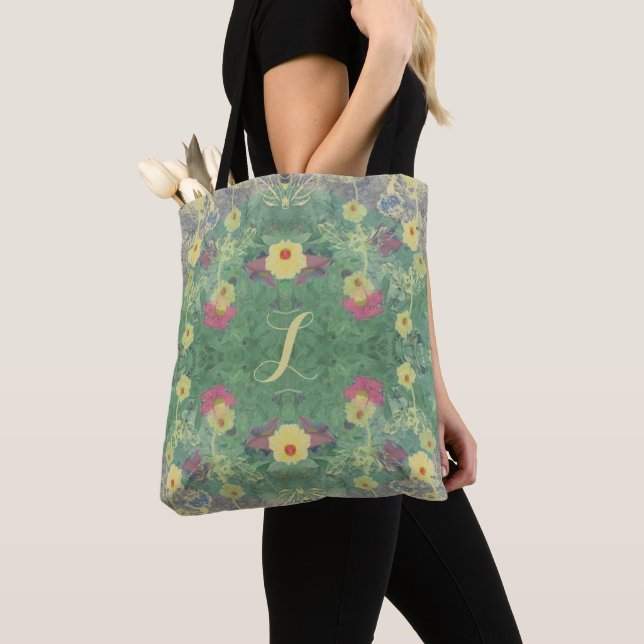 Sac fourre-tout de symétrie Fleur sauvage Monogram (De près)
