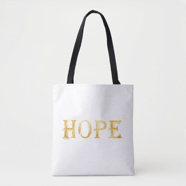 Sac fourre-tout de texte Golden Hope (Devant)