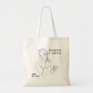 Sac fourre-tout de texte personnalisé Bonjour L'am